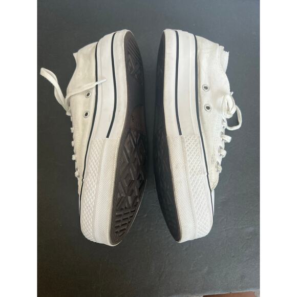 Converse Chuck Taylor All Star Lift Platform White/Black Low Top Skate Shoes 7.5 - Picture 4 of 10